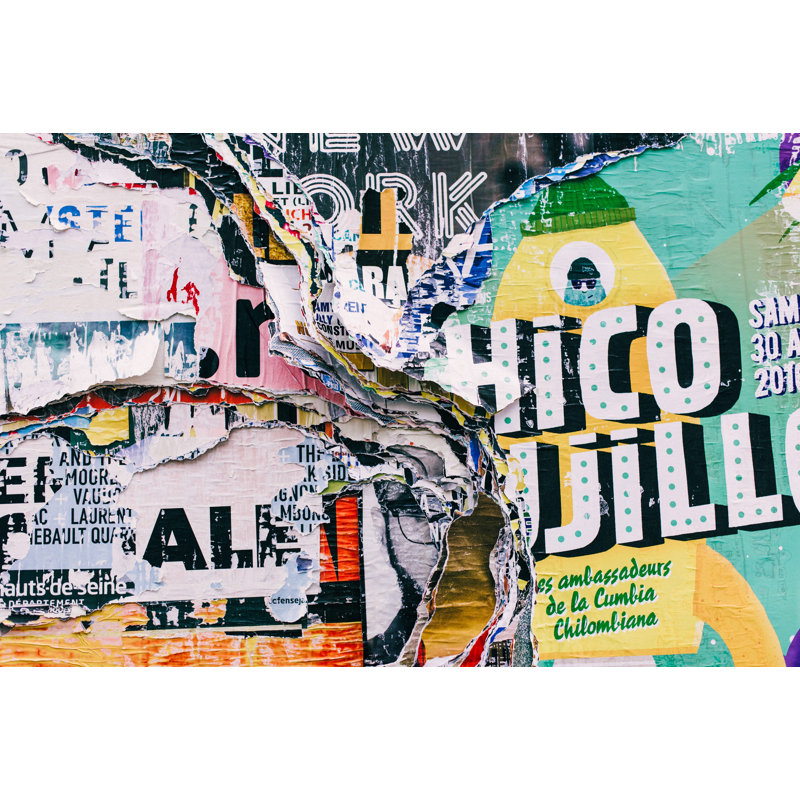 Street Bills, Billboard, Layered, Street Art, H 16 po x l 24 po x P 1,5 po
