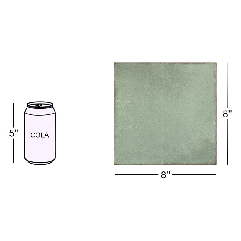 San Luis 7.87 in. x 7.87 in. Matte Porcelain Floor and Wall Tile (10.32 Sq. Ft. / Case), Green