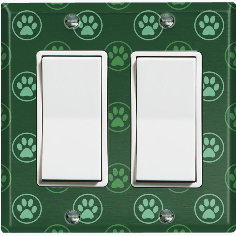 Plaque murale d'interrupteur à bascule Paw Print