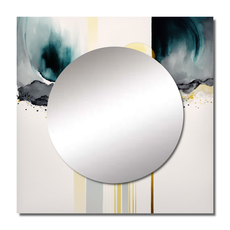 Art mural miroir de salon Deotis, 36 po x 36 po