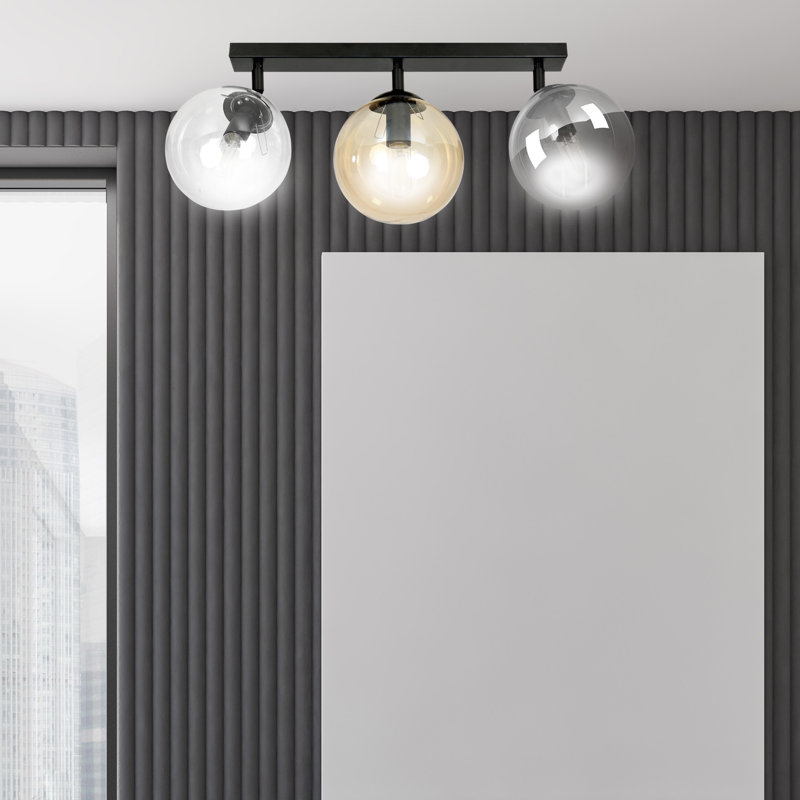 Cadeon 55Cm 3-Light Track Kit, Graphite/Amber/Transparent