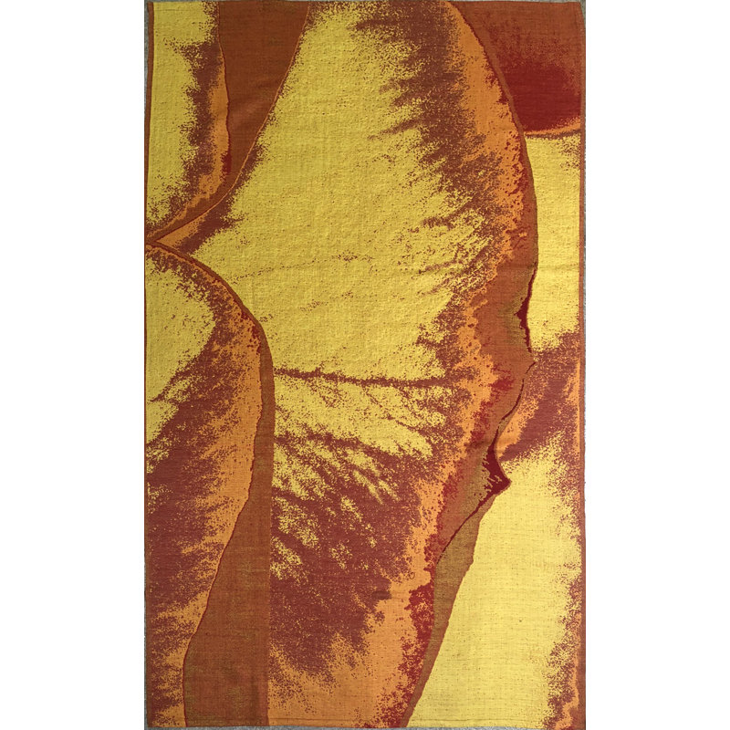 Graphic Leaf Hand Woven Throw Blanket