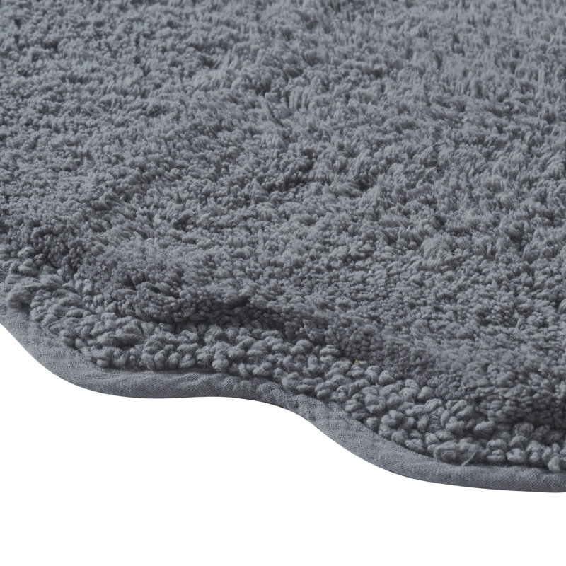 Tapis pour salle de bain Home, Gris, Simple - L 17 po x l 24 po
