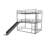 Metal Full Size Loft Bed With Slide And Ladder,  Black