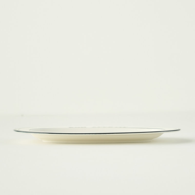 Bon Appetit Porcelain Serving Platter, 10" H x 10" W x 2" D