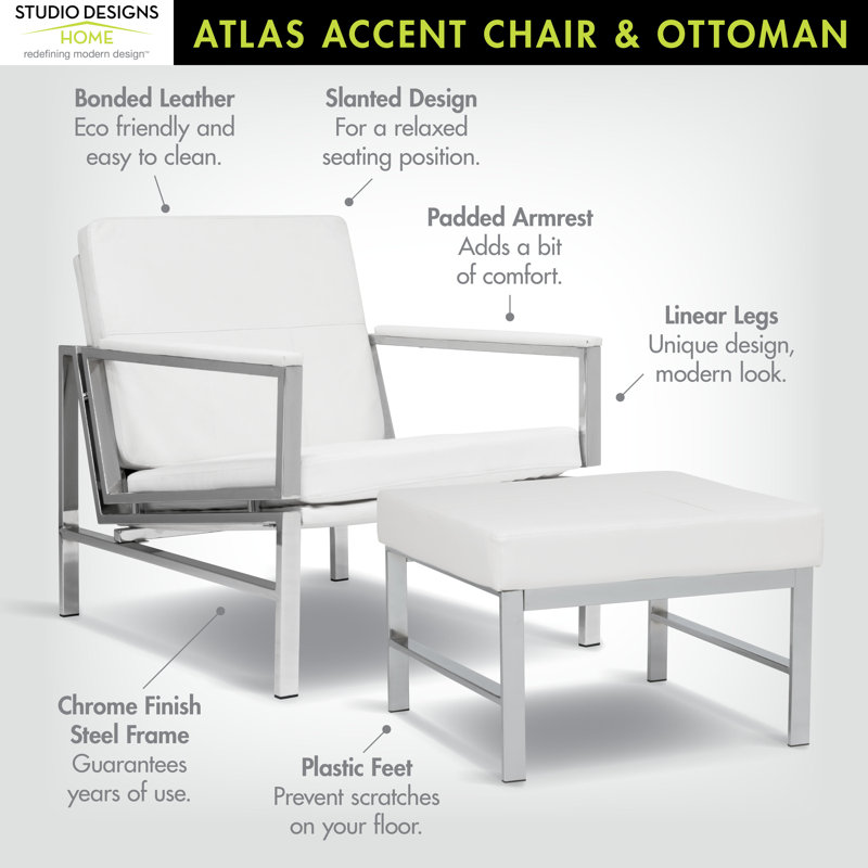 Fauteuils d'appoint, White Faux Leather