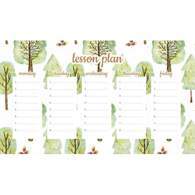 Magnetic Lesson Plan Pastel Trees