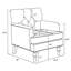 Fauteuil d'appoint rembourré capitonné-1205692058