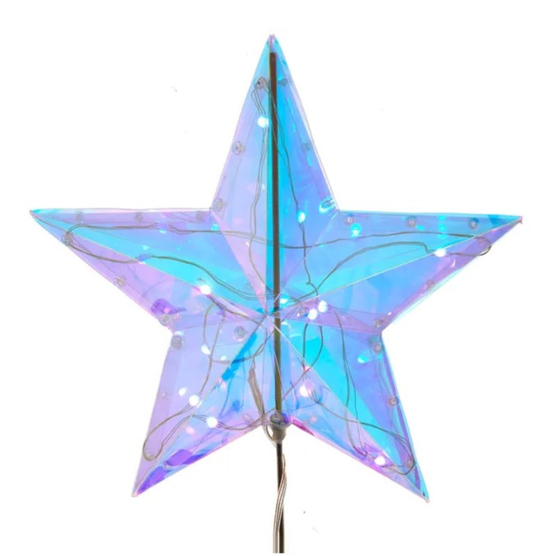 Décoration pour sommet de sapin holographique multicolore 13,25 po Kurt Adler's