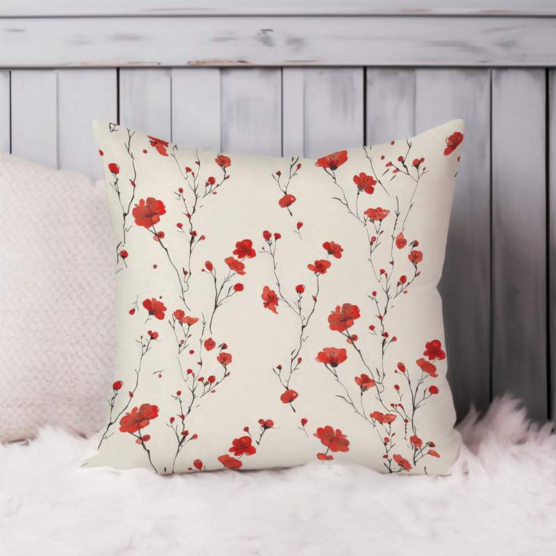 Floral Red Wildflowers II Cottage & Cottagecore