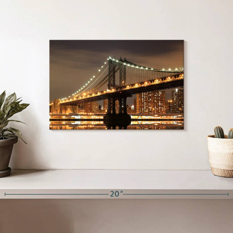 Lilie Manhattan Bridge Skyline, H 8 po x l 12 po