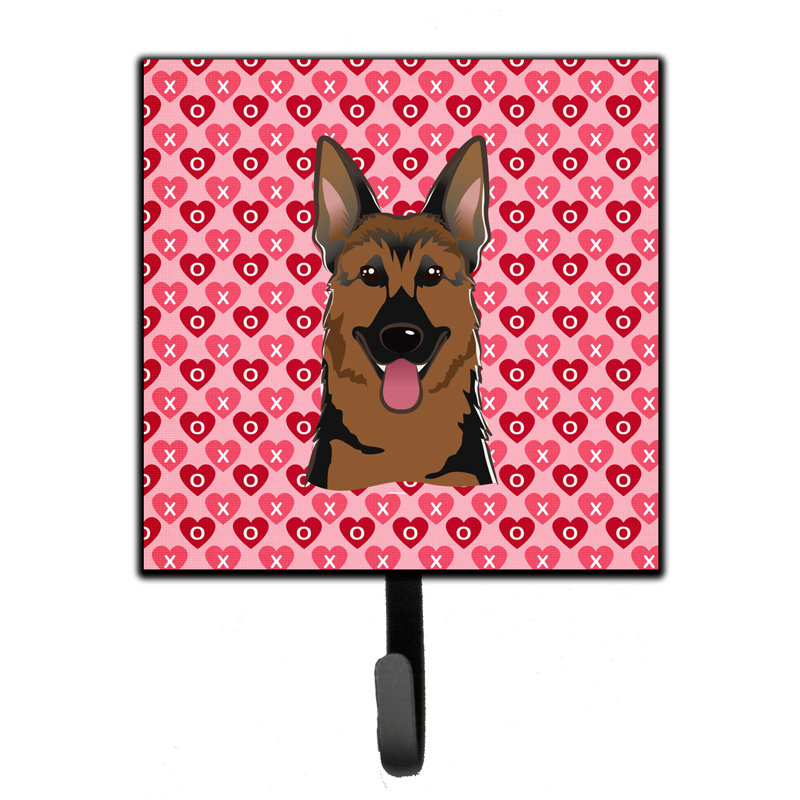 Organisateur de clés murales avec crochets clés chocolat labrador Brister, Brun / saumon / bleu, Berger allemand