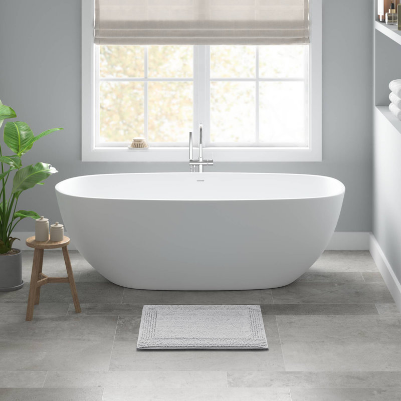 Splendor Grey 100% Cotton Tufted 3000 GSM Reversible 20x30'' Bath Rug, Gray, 20" W x 30" L