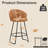 Upholstered Counter Stool With Metal Frame-1632637076