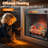  28" Electric Fireplace Insert with Fire Crackling Sound, Adjustable Flame & Thermostat, Fireplace Heater with Remote, Timer, Hardwired/Plug-In, 1500W, Black