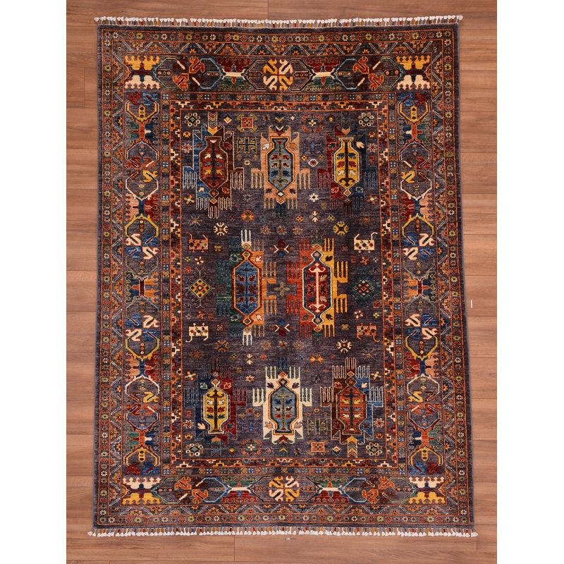 Tapis en laine et coton anthracite Original