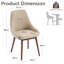 Padded Dining Chair with Wooden Legs Comfortable Upholstered Side Chair with Backrest & Sturdy Construction Modern Kitchen Chair for Dining Room, Living Room, Kitchen-1315114870