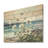 Flower In Oceanic Calm Beach View II - Coastal Minimalism On Wood Print-1331610008