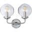 Ian K. Fowler Bistro Double Light Curved Sconce-44745499-44745500