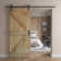 Paneled Wood and Metal K Series DIY Knotty Barn Door with Installation Hardware Kit