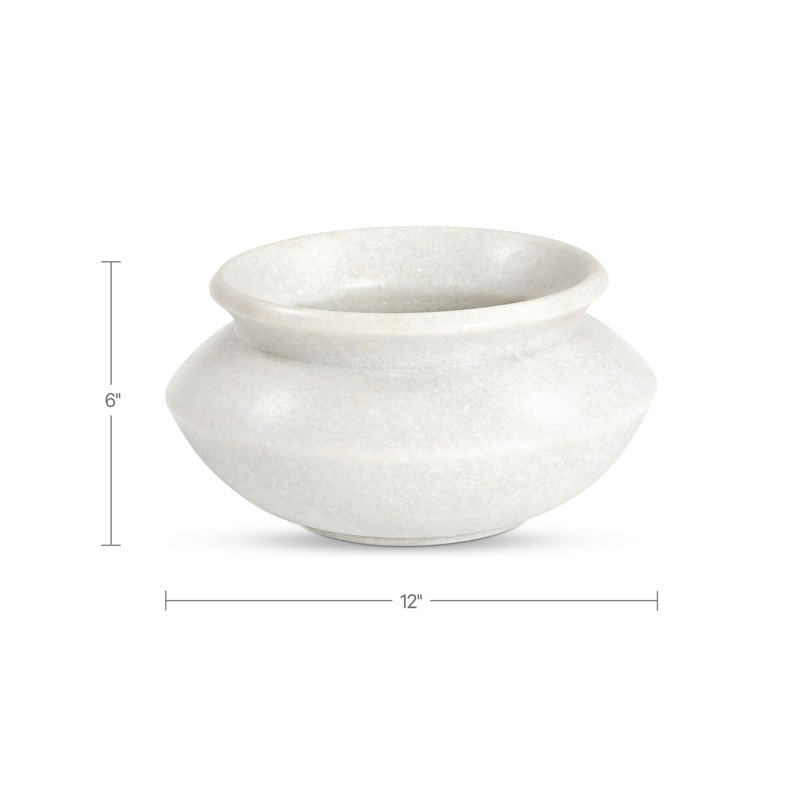 Romano Vessel White Marble