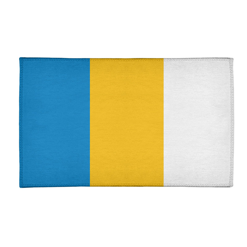 Tapis à rayures de football jaune la puissance, Rectangle 3 pi x 5 pi