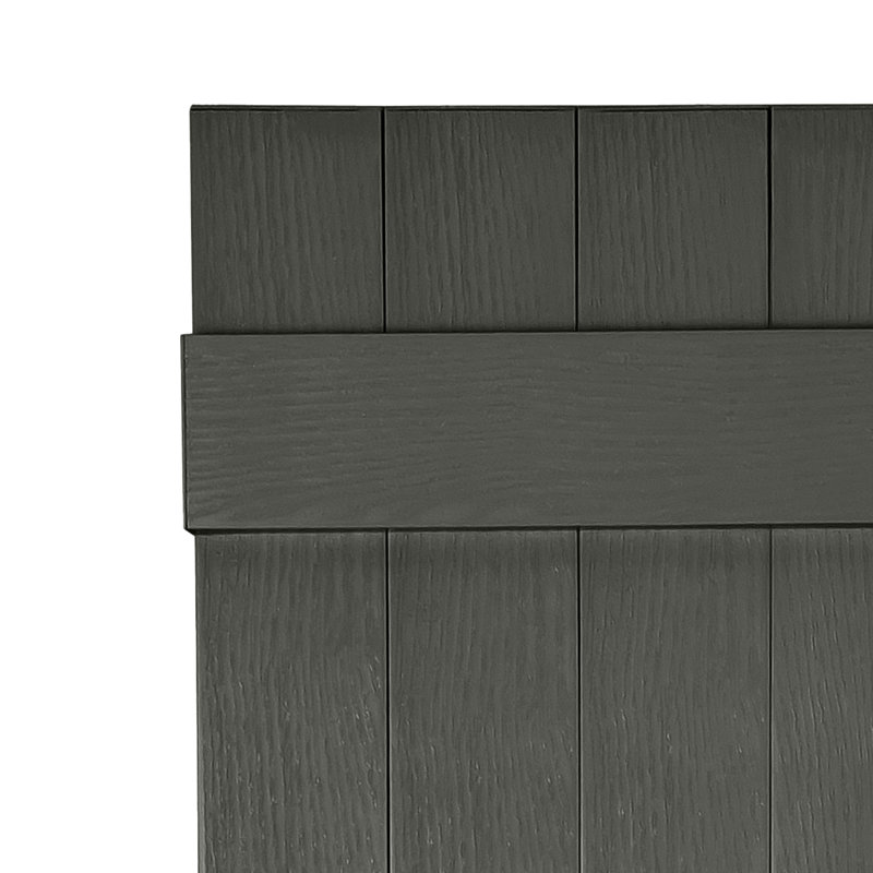 Persiennes personnalisées à 4 planches fermées, Gris foncé, 63"