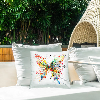 Coussin extérieur Musical Song Butterfly