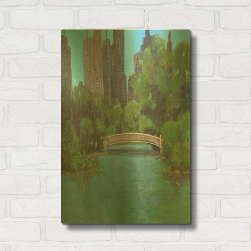 Tableau mural en métal doré « City Park » de JD, 40,6 cm x 61 cm, 16 po x 24 po