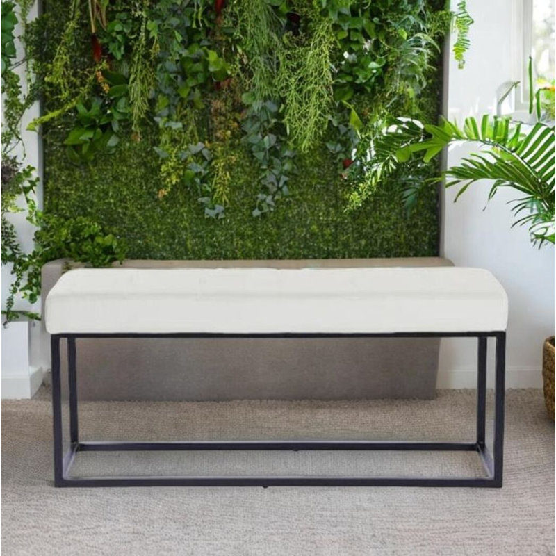 Babilonia Upholstered Bench, White