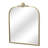 31" Gold Metal Art Deco Arch Accent Mirror
