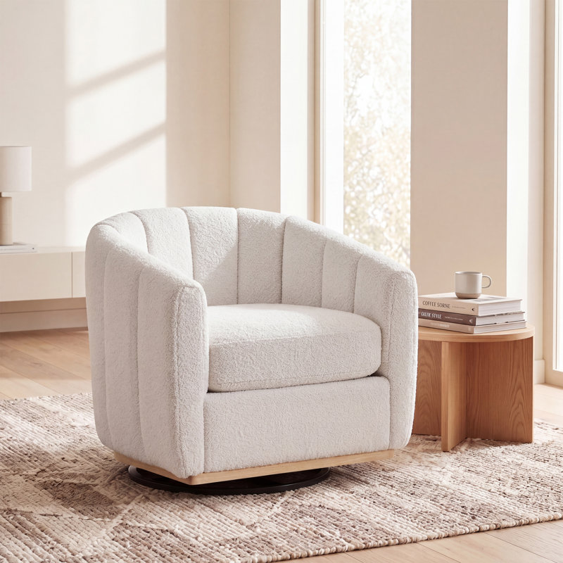 Upholstered Accent Chair, Ivory