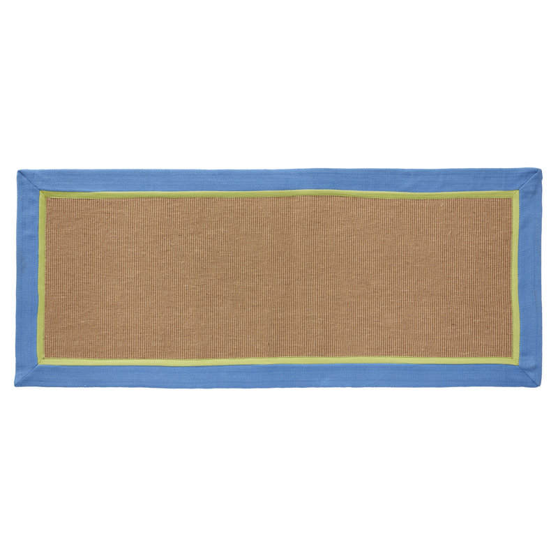 Tapis en jute Bayside, Bleu / Naturel, L 22 po x L 54 po
