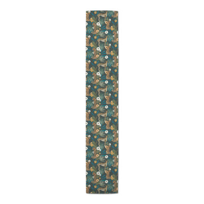 Floral Cotton Blend Table Runner
