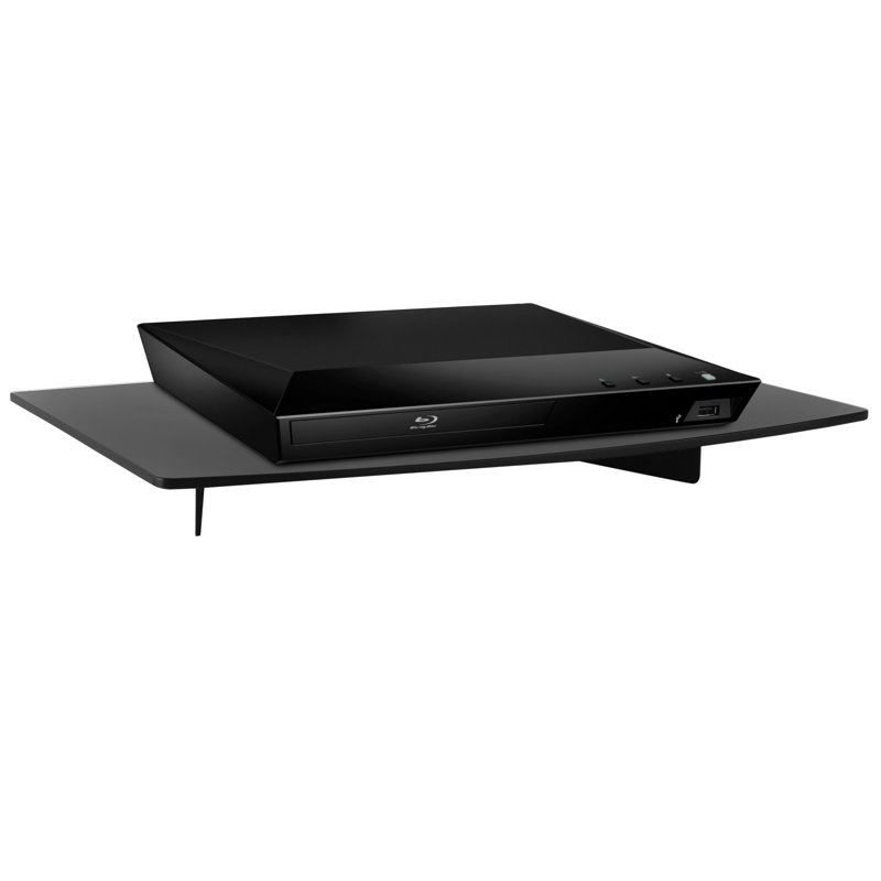 Mount-It! Tempered Glass Cable Box Wall Mount Shelves for AV, Electronic Components, Gaming Consoles