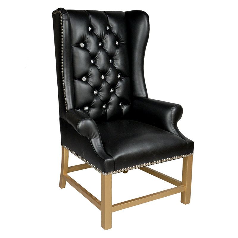 Fauteuil à oreilles capitonné large de 31,5 po Kylem