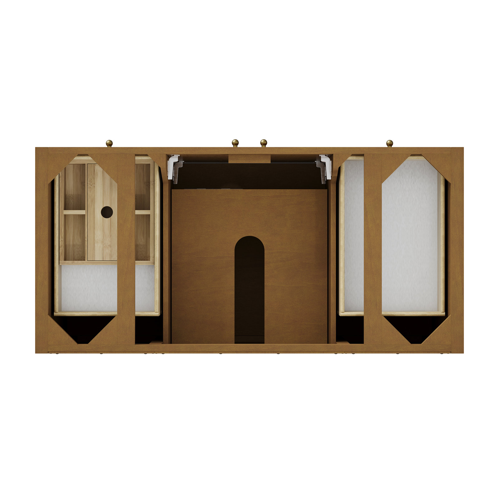 Hudson 48" Single Bathroom Vanity Base, Honey Oak