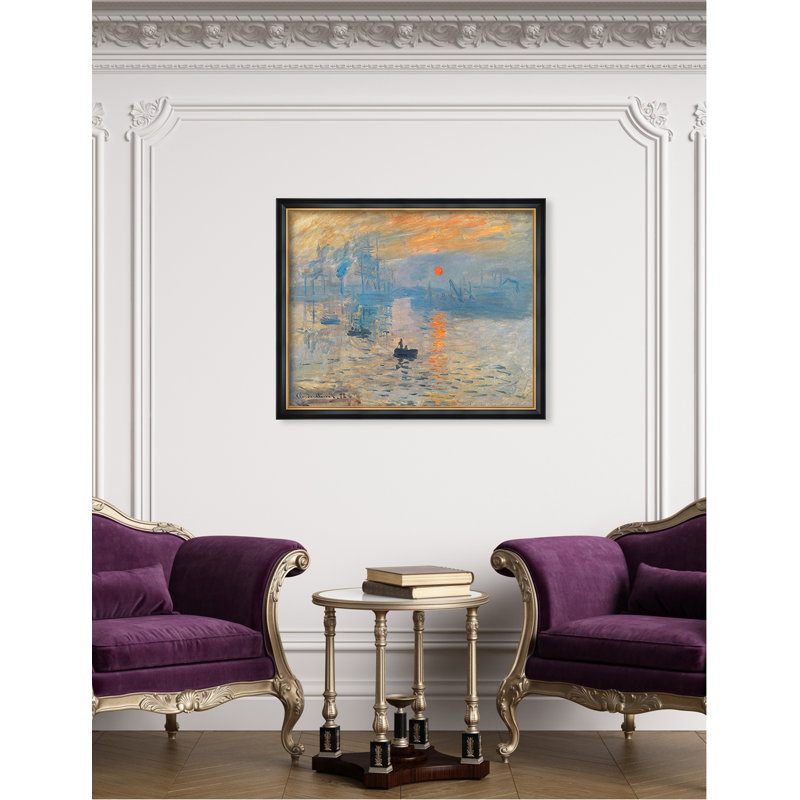 Impression, Sunrise par Claude Monet, reproduction d'art sur toile de coton sans acide, H 30 po x l 24 po x P 0,75 po