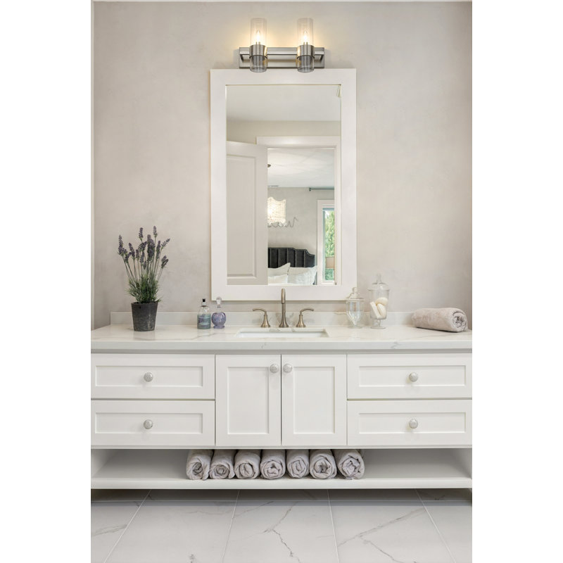 2 - Light Dimmable Vanity Light, Brushed Nickel