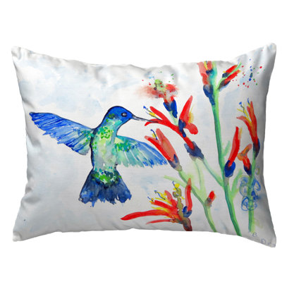  Coussin lombaire intérieur / extérieur Hummingbird and Fire Plant