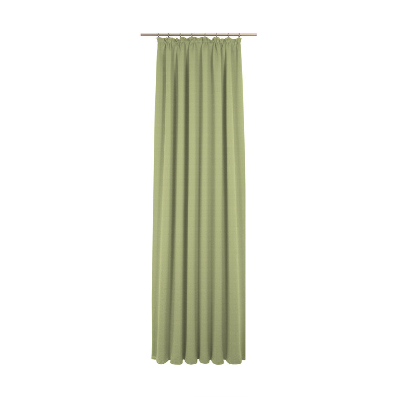 Salguero Pencil Pleat Opaque Curtain, Light Green, 145cm Width x 225cm Drop