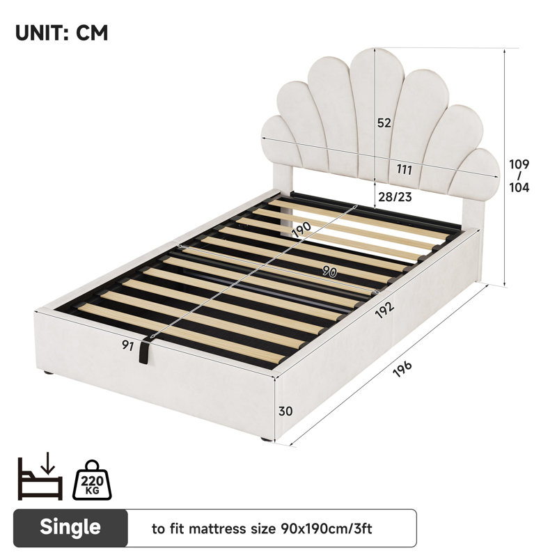 Metal Ottoman Storage Bed