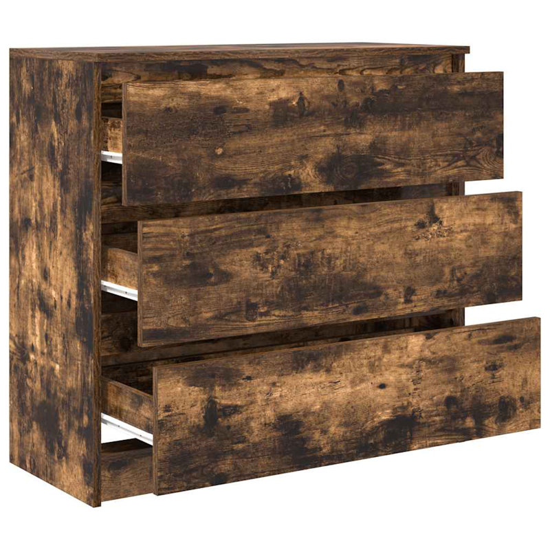 Sideboard 80X35x76 Cm Engineered Wood, Smoked Oak