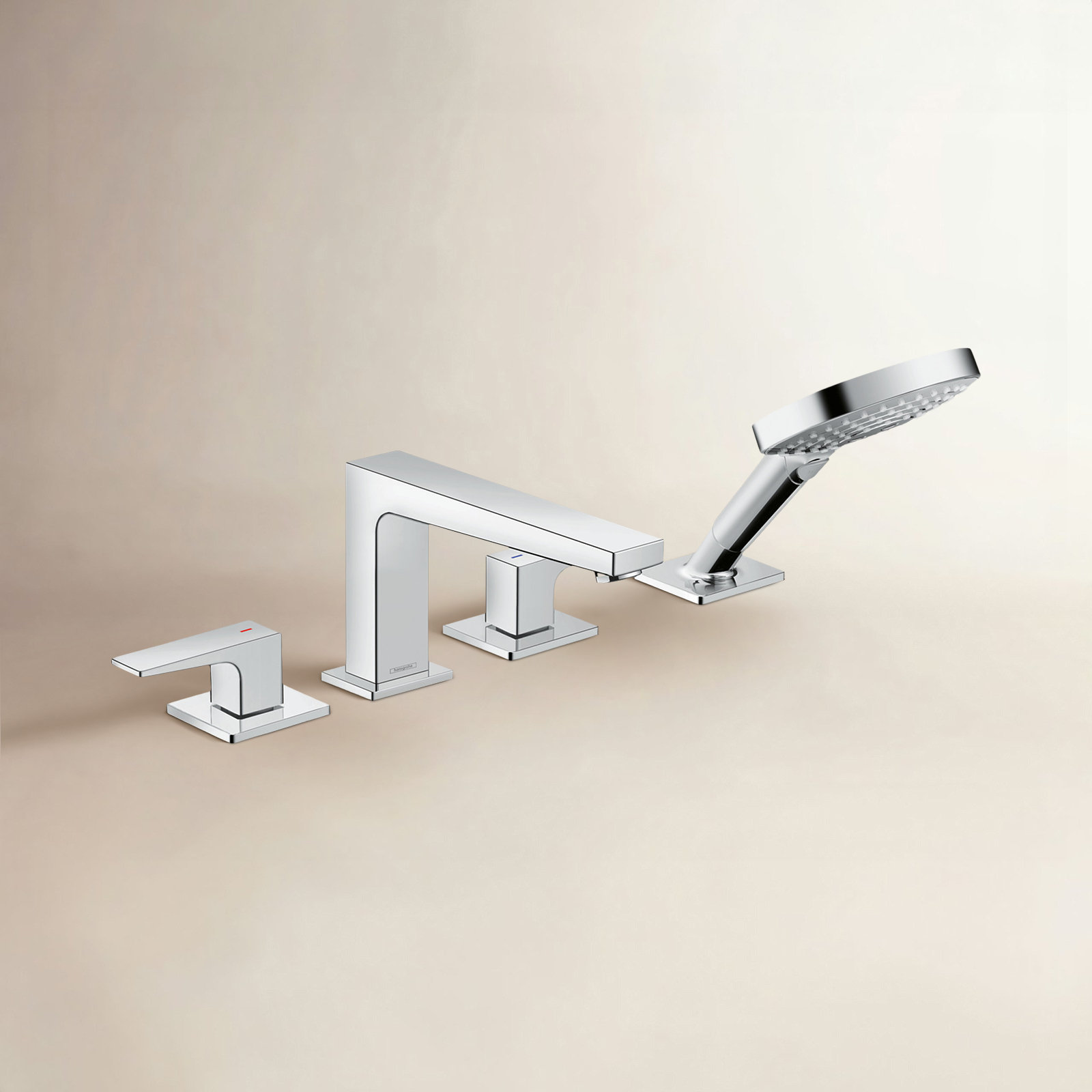 Metropol 4-Hole Roman Tub Faucet Set, Chrome