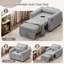 3 In 1 Accent Chairs Bed, Convertible Sleeper Chair Bed With Usb & Type-c Ports, Side Pocket, Pull Out Accent Chairs Bed Linen Armchair With Adjustable Backrest For Living Room/apartment/small Space-78868589