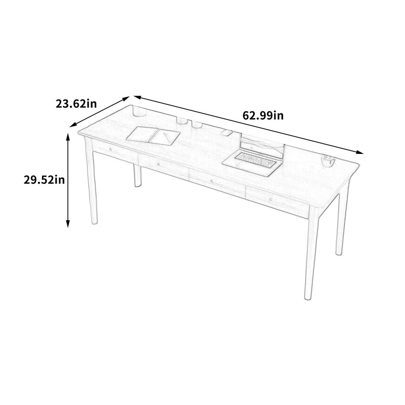 Kleiman, 29.52" H x 62.99" W x 23.62" D