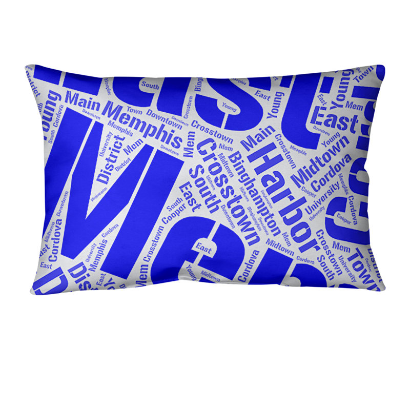 Coussin lombaire intérieur/extérieur memphis, Bleu, Oui