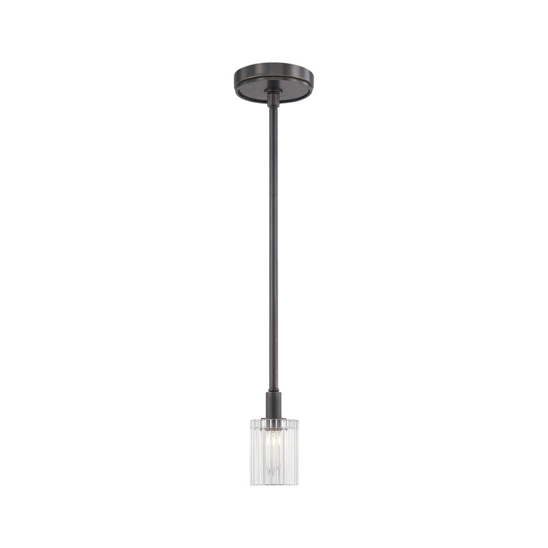 Salita 1 - Light Pendant, Urban Bronze, Ribbed Crystal
