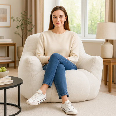 minimalist style soft and comfortable lazy sofa single bean bag chair Suitable for bedroom and living room