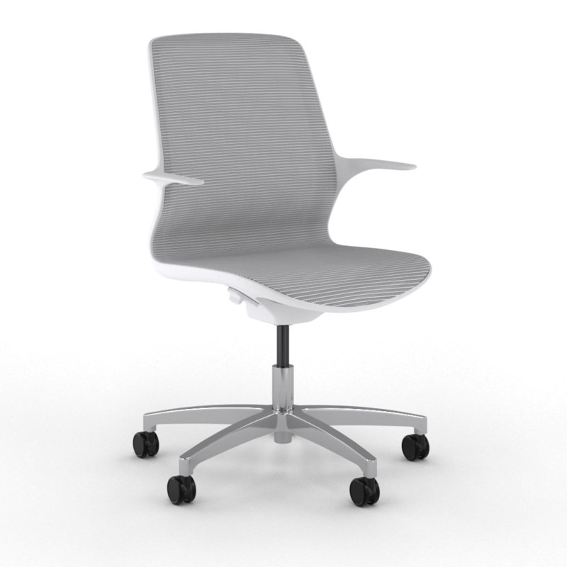 Chaise de travail ergonomique en filet Omnie, Gris, Gris